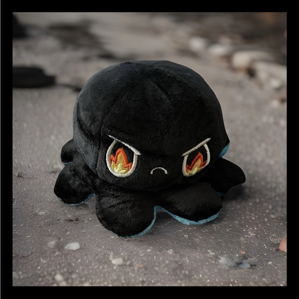 Reversible Octopus Plush - Black and Blue